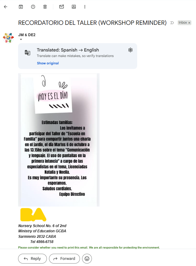 A typical email